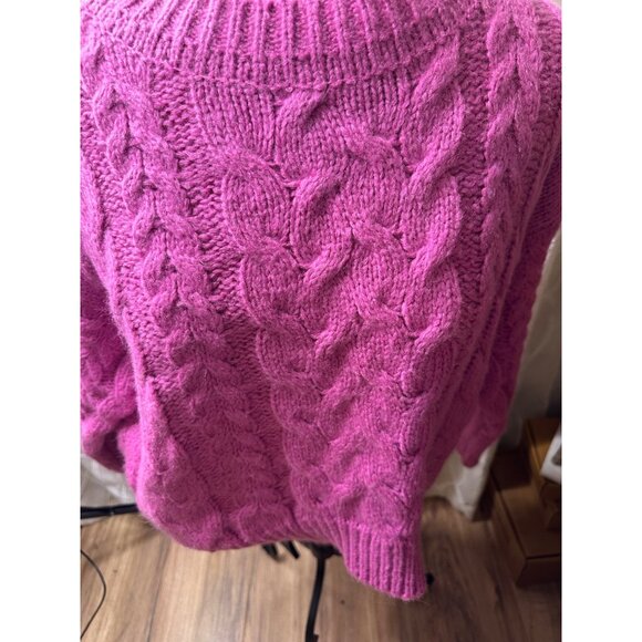 Oversized Chunky Cable Knit Sweater Cotton Blend Goodnight Macaroon O/S Comfy - Picture 10 of 13